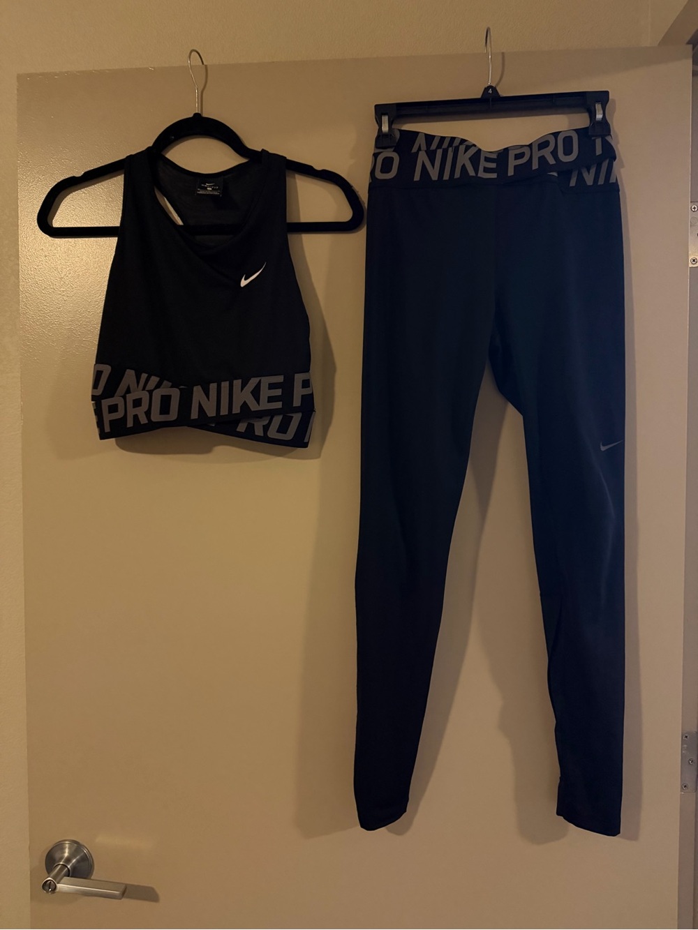 Nike Pro Women's Black Top and Leggings Set